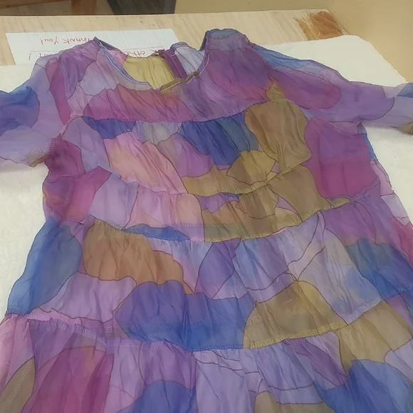 Elegant SHEER Multicolor Maxi Dress - Picture 8 of 13